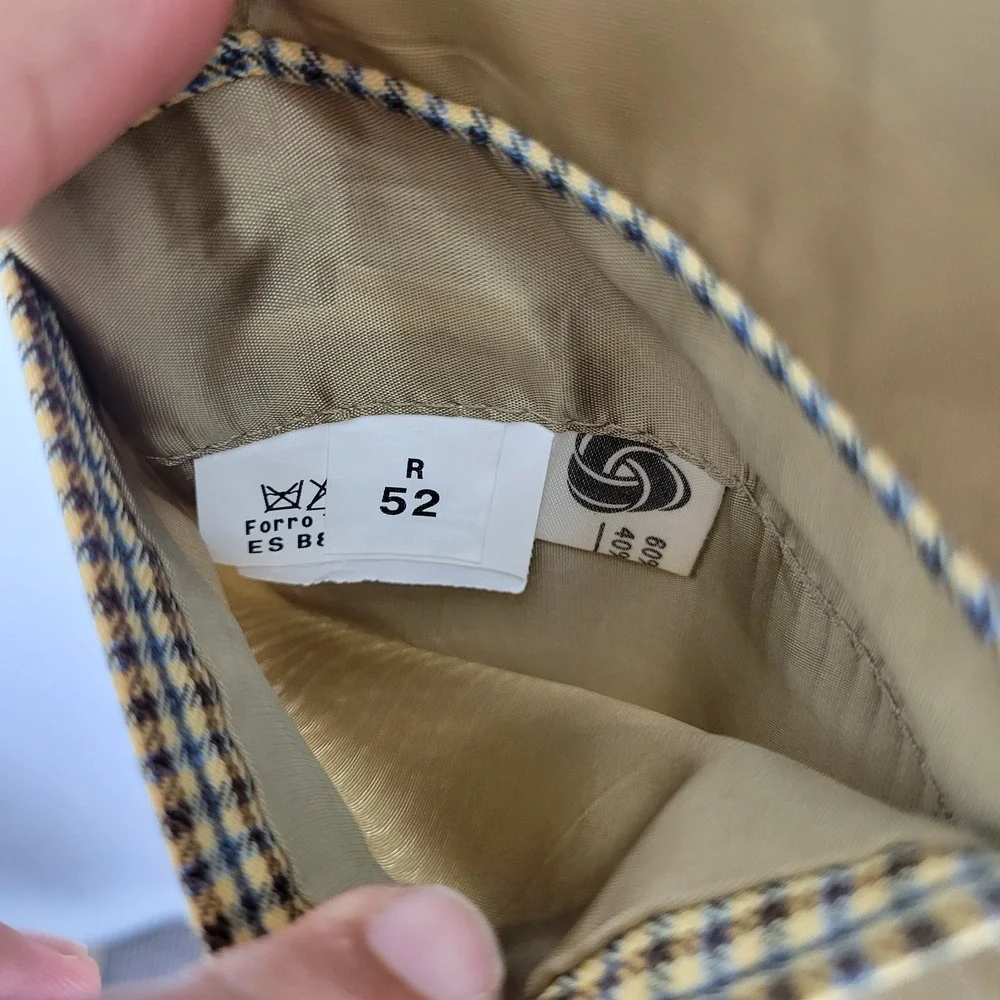 Charles‎ Dastier Mens Sport Coat Blazer Three Button Wool Polyester Beige 42R